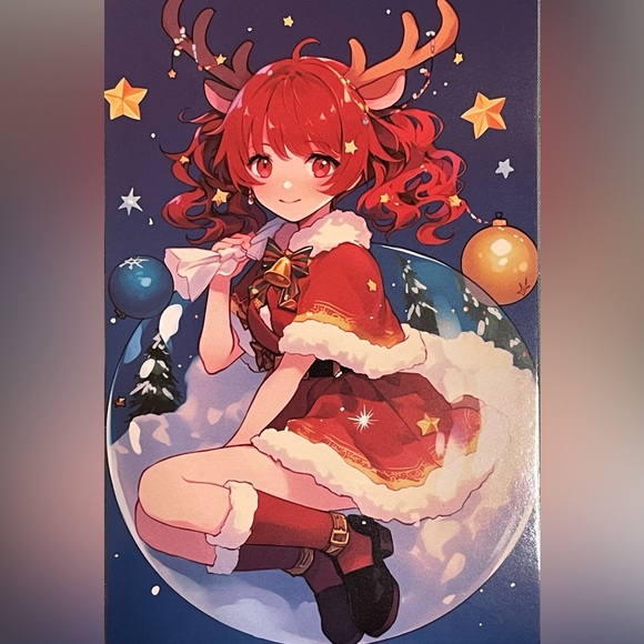 2 pcs Antique Postcard Cards Blank Christmas Greetings for Friends Relat… - Picture 3 of 3